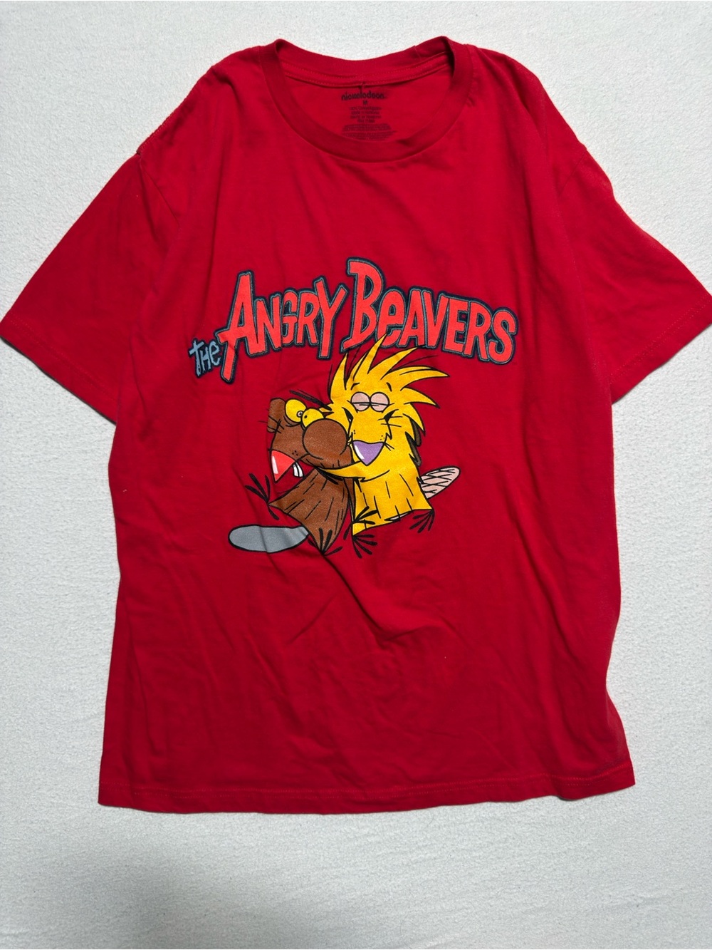 Nickelodeon Angry Beavers graphic tee Graphic Tee Red Size Medium